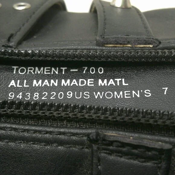 Demonia Torment-700 Black Platform Studded Goth Punk Grunge Ankle Boots Size 7 - Picture 8 of 13